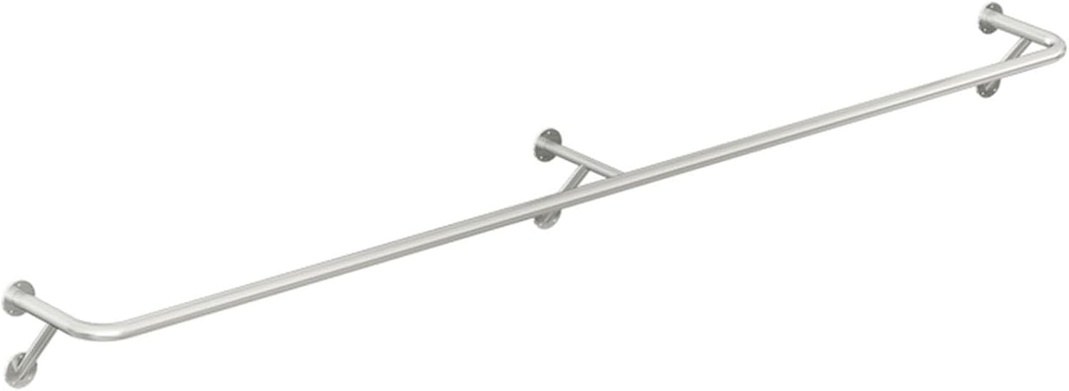 Clothing Rack Wall Mounted Garment Rack, Heavy Duty Stainless Steel Creative Clothes Rail Hanging Rod, Boutique Clothes Store Display Shelf, 8 Size,180cm