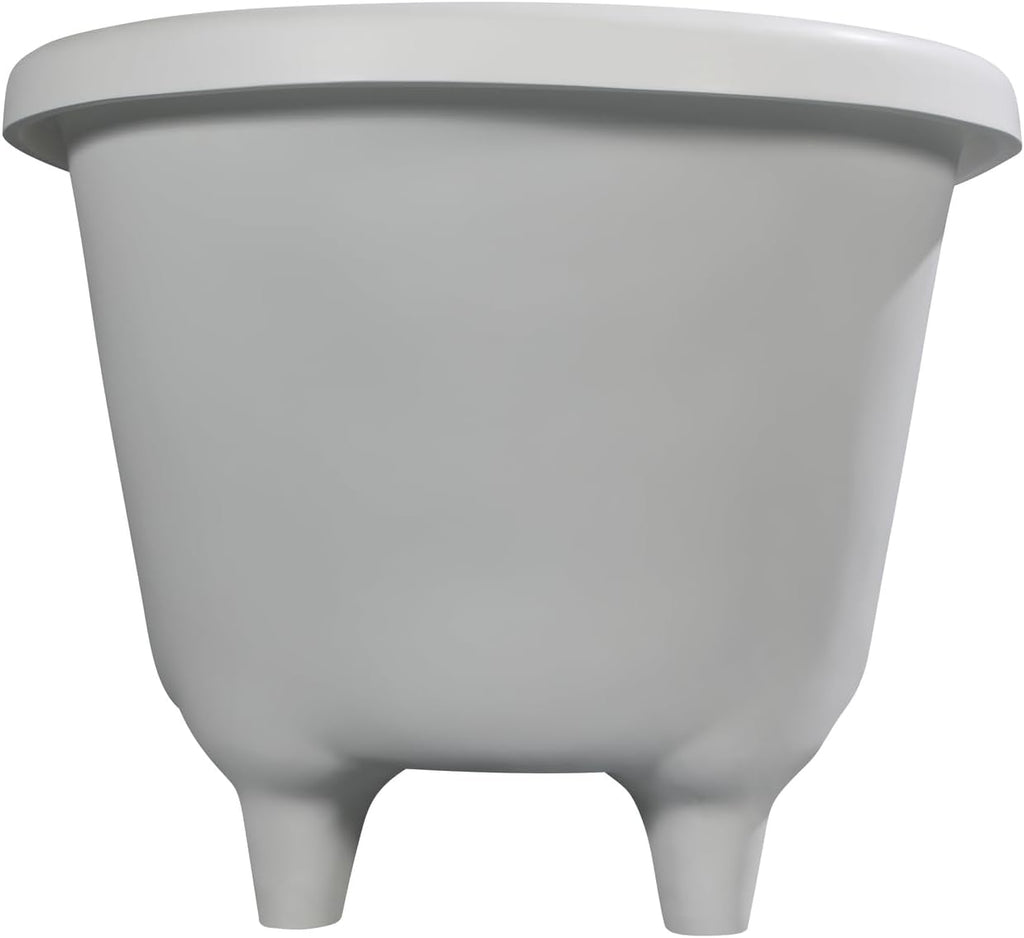 HomeStock 67' Clawfoot Bathtub - Solid Surface Resin Freestanding Tub - White