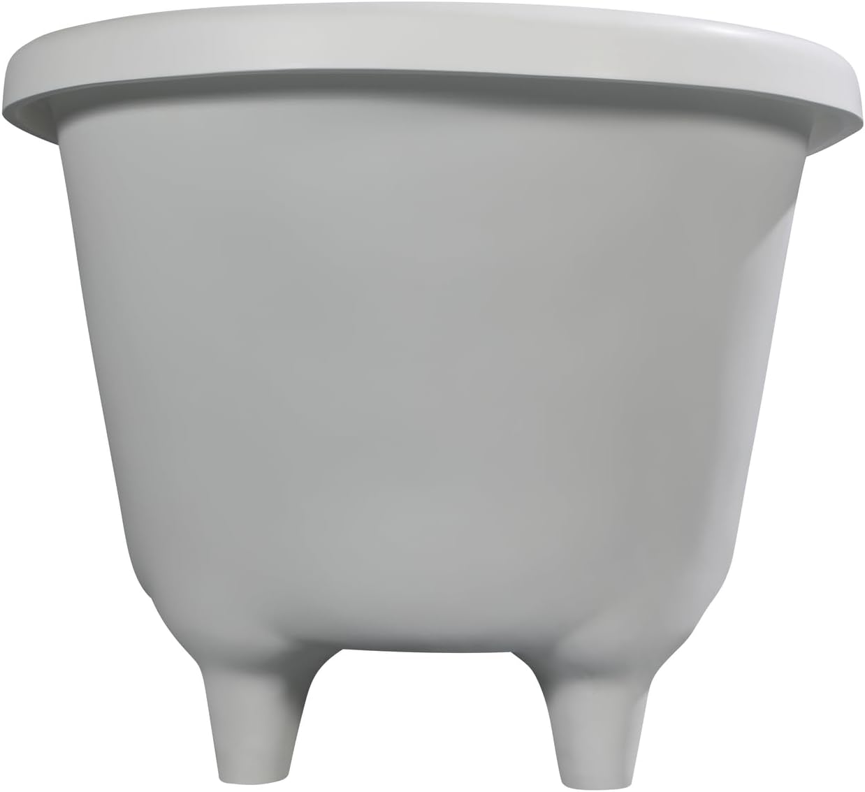 HomeStock 67' Clawfoot Bathtub - Solid Surface Resin Freestanding Tub - White