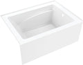 Ambry 48 in. Acrylic Alcove Tub with Right Hand Drain Glossy White