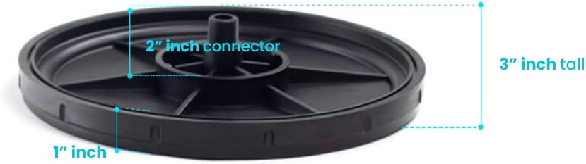 Thunder Parts ECO270-E | 9' EPDM - Fine Bubble Disc Diffuser | Aeration for Ponds, Lakes, Wastewater Treatment, Aquaculture and More. SSI Aeration Original (4 Pack)