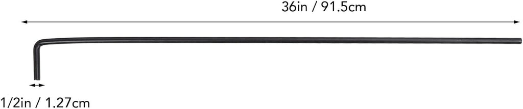 WALFRONT Heavy Duty Gate Drop Rod 36Inch Door Cane Bolt Wood Metal Fence Stopper Wrought Iron Gate Latches Black Finish for Doors Gates Fences Wood Metal Gates