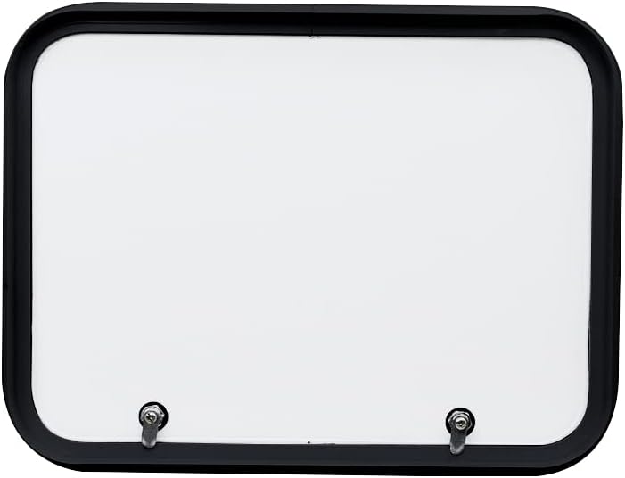 RV Baggage Door 24' Wide X 18' High with Rounded Corners and Thumblocks for RV's- Compartment Access Storage Doors with Top Hinge- Camper Trailer Motor Home- Black
