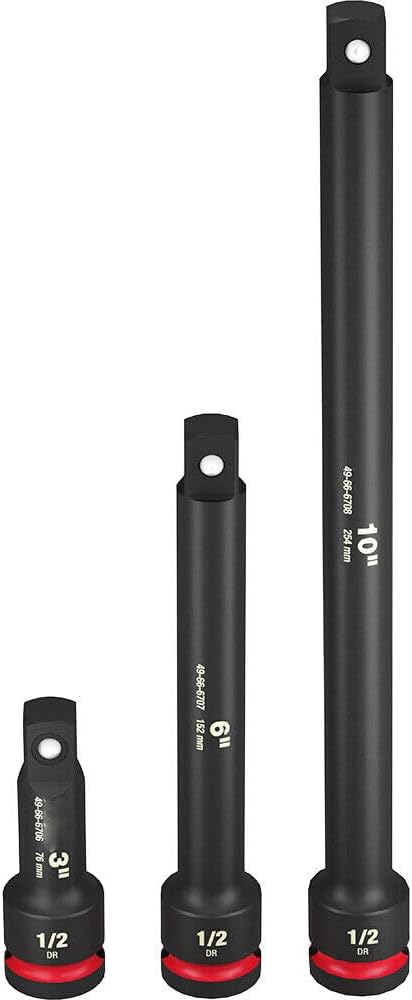 3 Pc. For Milwaukee Tool 49-66-6715 Shockwave Impact Duty 1/2 In. Drive Extension