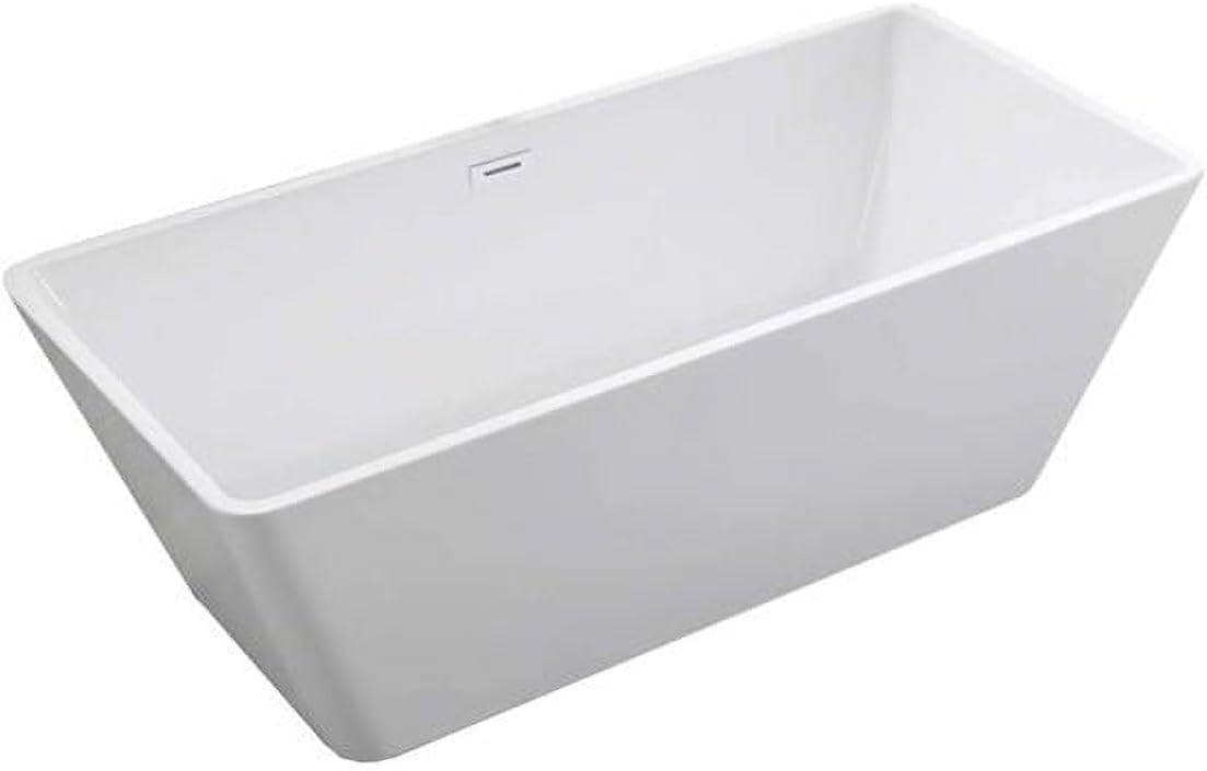 67 in. Rieti Freestanding Bathtub Glossy White