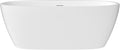 Beyaz 59' x 32' Flatbottom Freestanding Acrylic Soaking Bathtub in Glossy White