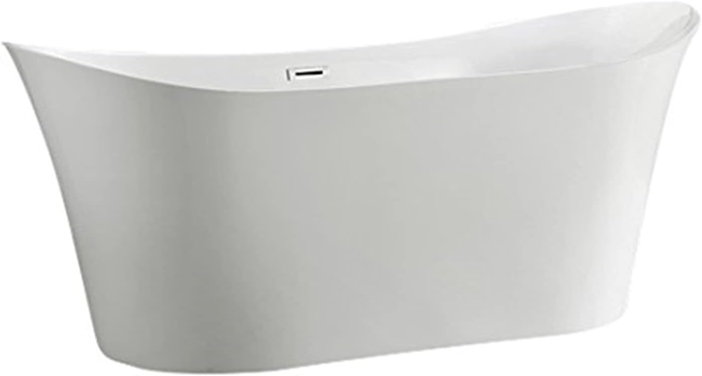 BA6805 Bergamo 67 inch Freestanding Bathtub in Glossy White
