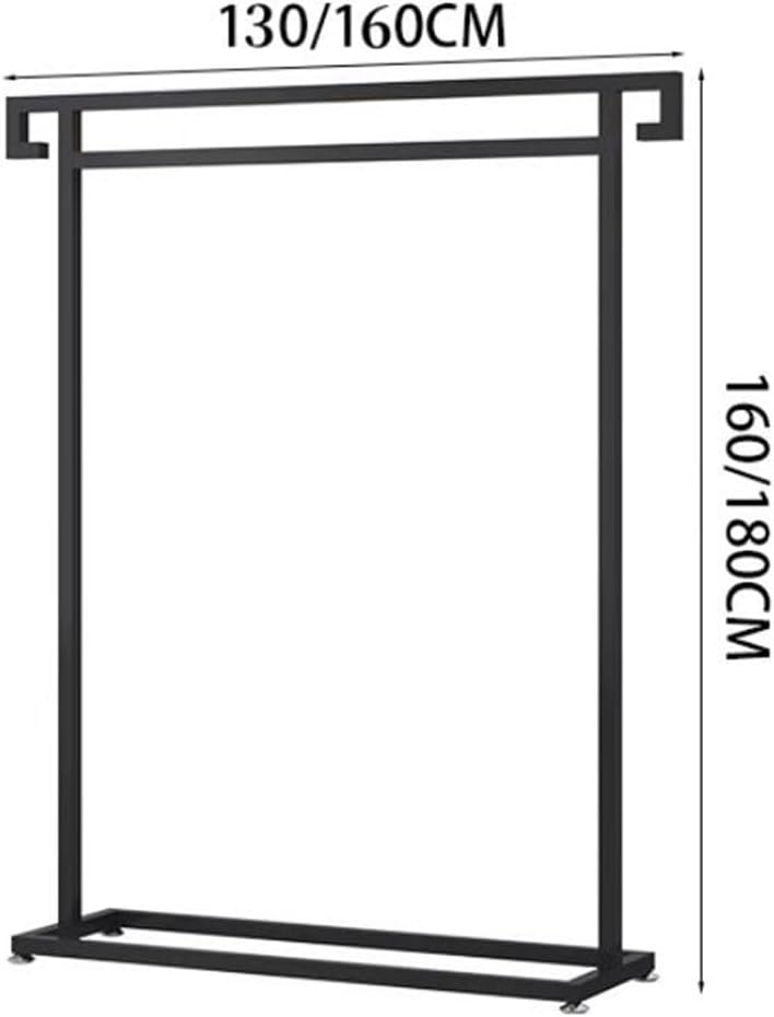 Clothing Display Rack, Floor Standing Garment Rack Heavy Duty Clothes Rack Used for Retail Clothing Stores (Gold 160x40x160cm)