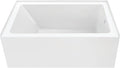 Aqua Eden VTAP5436R22 54-Inch Acrylic 3-Wall Alcove Tub with Right Hand Drain, Glossy White