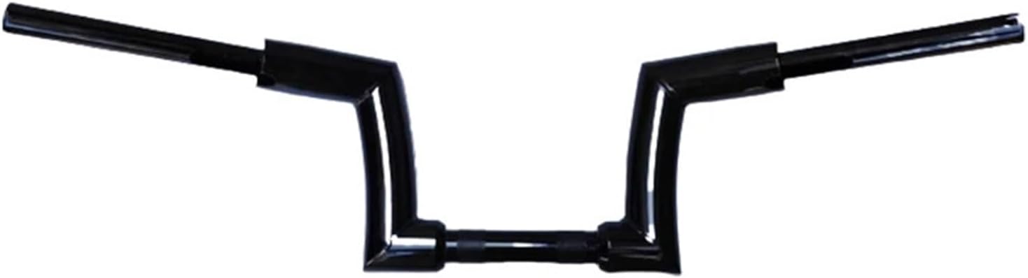 Gloss black 6' 8'10'12' Rise 2' Fat Ape Hanger Handlebar 1.25' Clamp Handle Bar Compatible with Harley Softail Sportster Dyna practical(Gloss Black 10 inch)
