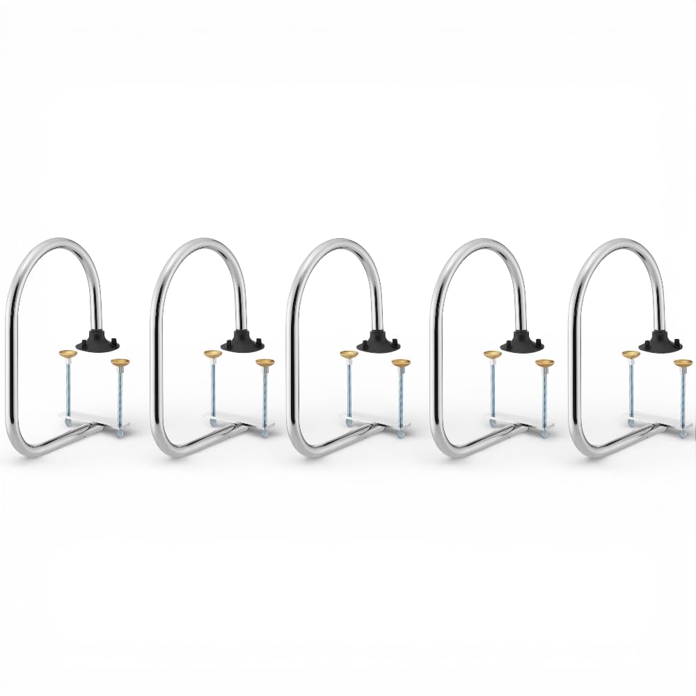 Chrome Waitress Stall Service Rail for Bars, Clamp-On Underbar Server Station Divider, Commercial Chrome-Plated Steel Drink Pickup Rail for Restaurants, Fits 7/8'–5' Bar Tops, 6 x 11.9 x 16.9 in (5)