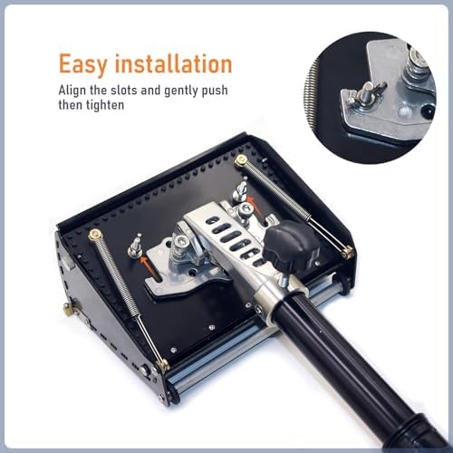 41'-65' Adjustable Drywall Flat Box Handle, 8'/10'/12' Mud Pan with 120° Angle for Easy Application, Professional Drywall Tools for Contractors and DIYers