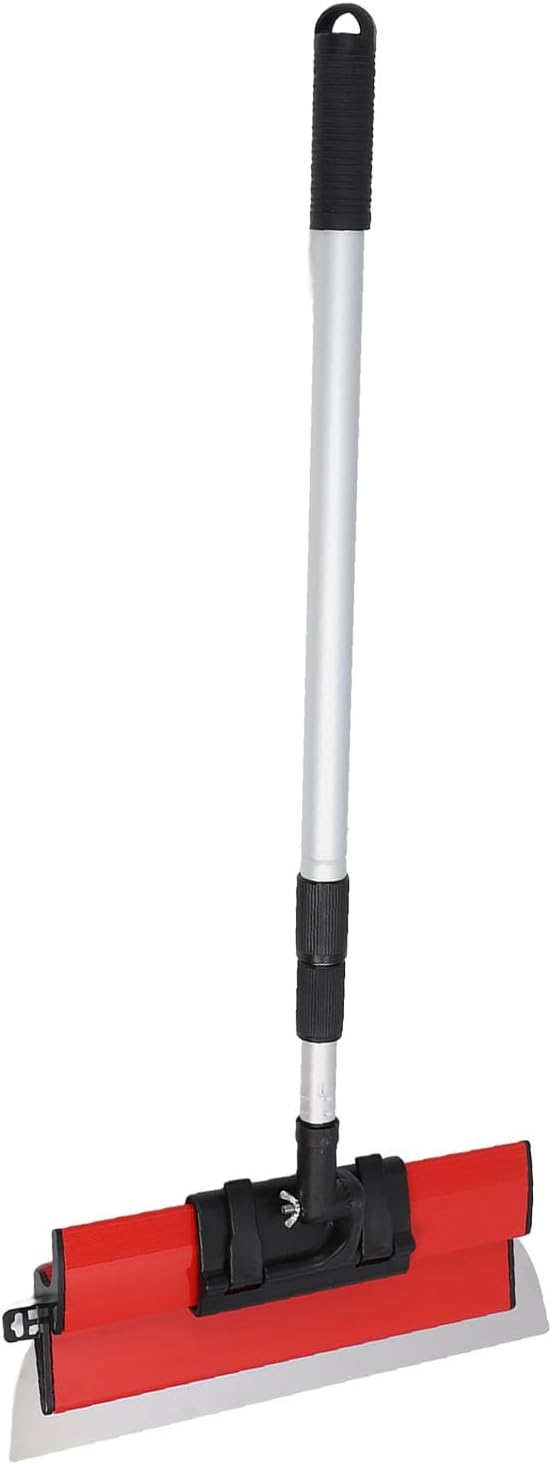 Focket Drywall Skimming Vane/Wing Set, 250mm 400mm 600mm Stainless Steel Drywall Knife Set, Smoothing Spatula with Adjustable Length Extension Handle for Sheetrock Gyprock Wall