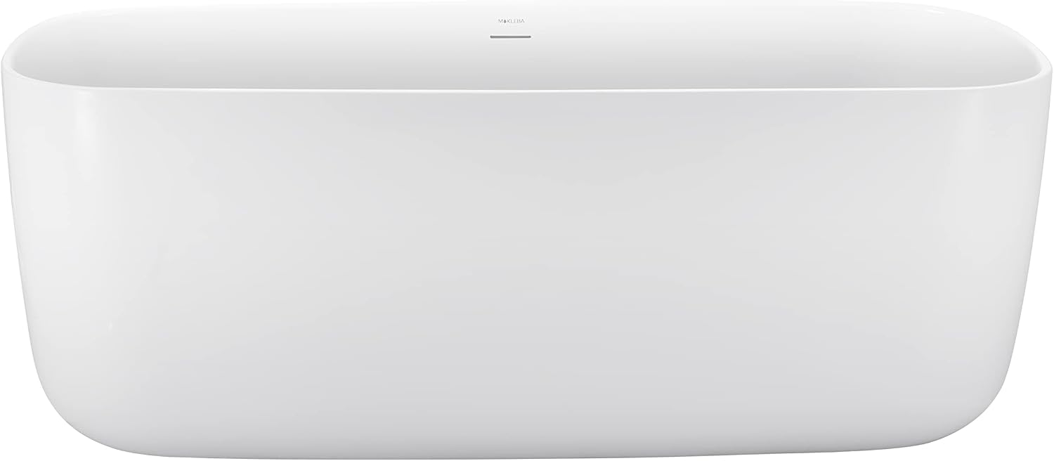 59' 100% Acrylic Freestanding Bathtub??Contemporary Soaking Tub??White Bathtub