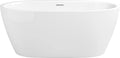 PROFLO PFFSO5931 Cornwall 59' Free Standing Acrylic Soaking Tub with Center Drain, Drain Assembly, and Overflow - White
