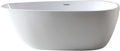 ALFI brand AB8861 59 inch White Oval Acrylic Free Standing Soaking Bathtub