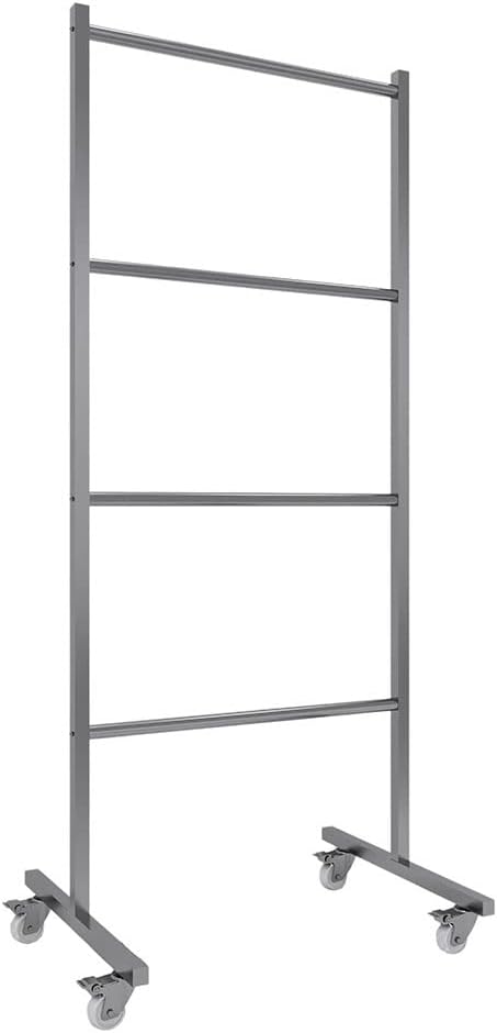 LXHELIVERY Clothing Garment Rack, Rolling Clothes Organizer with Wheels and Bottom Shelves, for Hanging Clothes, Metal Clothes Organizer Dorm Bedroom Home Balcony