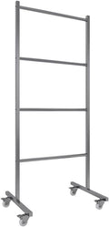 LXHELIVERY Clothing Garment Rack, Rolling Clothes Organizer with Wheels and Bottom Shelves, for Hanging Clothes, Metal Clothes Organizer Dorm Bedroom Home Balcony