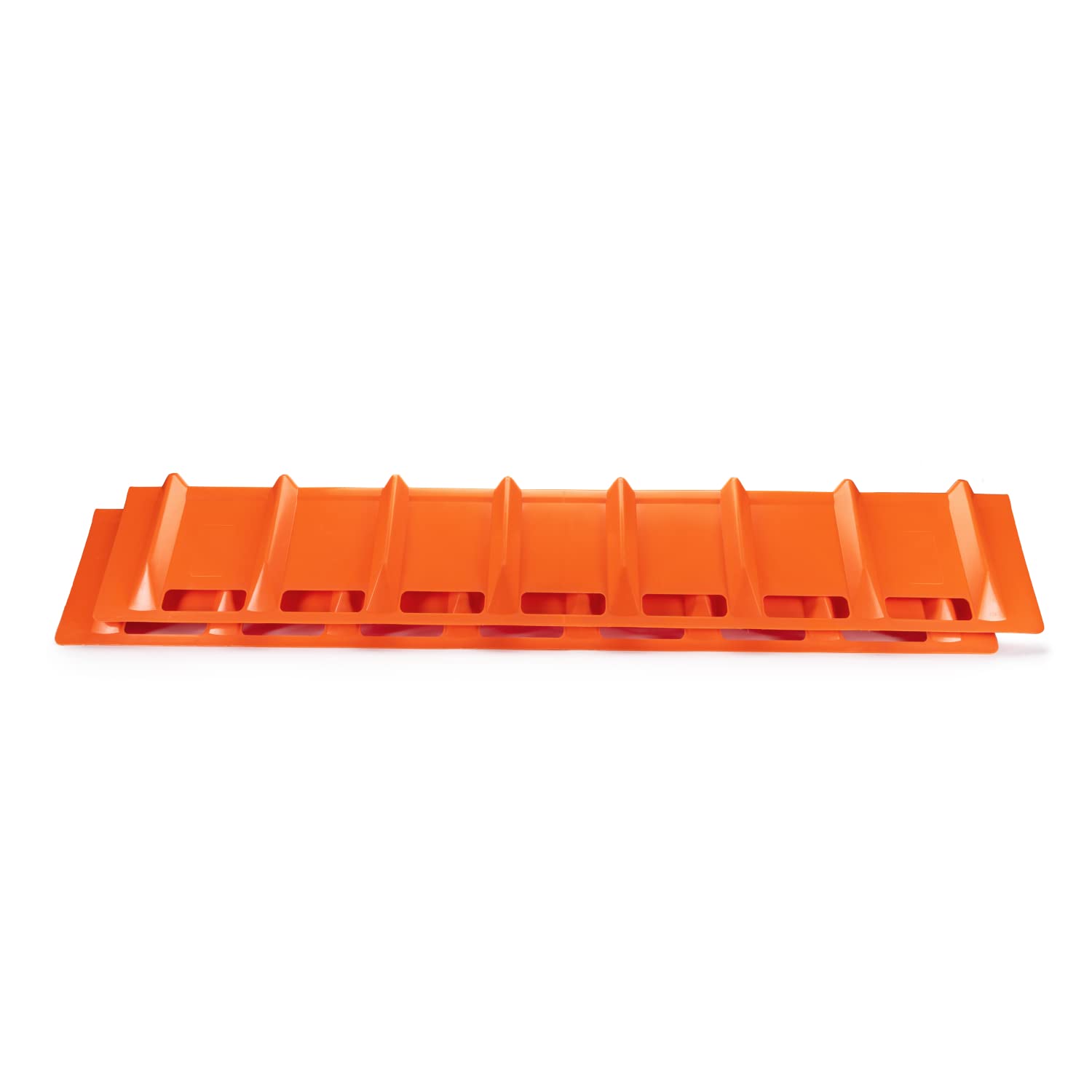 IDL Packaging 48' x 8' x 8' Reinforced Plastic Edge Protector for Tie Downs and Lashing (Pack of 2) - Each Accommodates 7 Slots for up to 4' Straps - Flatbed Corner Guards for Trucks and Shipping