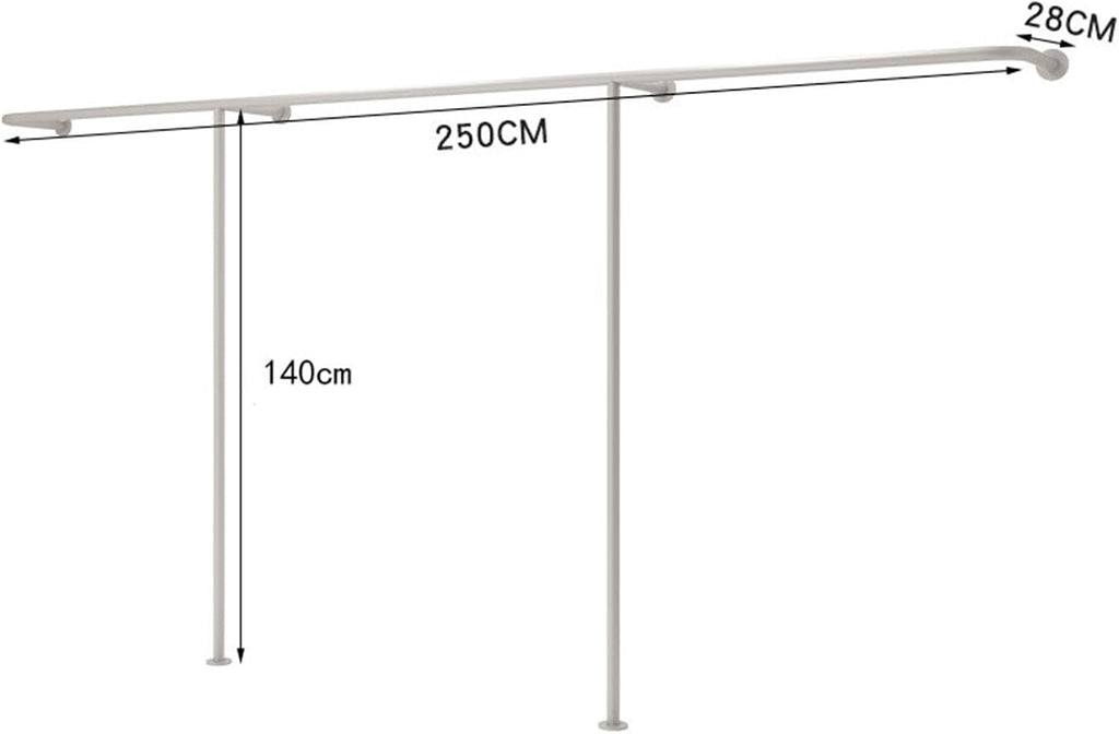 Industrial Pipe Clothing Rack Wall Mounted Garment Display Stand Creative T Shaped Retail Clothes Rail for Heavy Duty Closet Storage and Towel Hanging Silver Finish