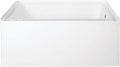 48 in. Aqua Eden Ambry Acrylic Alcove Tub with Right Hand Drain Hole, White