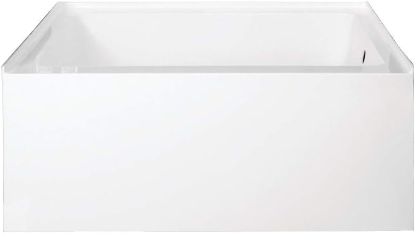 48 in. Aqua Eden Ambry Acrylic Alcove Tub with Right Hand Drain Hole, White