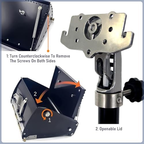 41''-65'' Adjustable Drywall Flat Box Handle & 8''/10''/12'' Mud Knives, 120° Angle Drywall Tool Set for Easy Application & Smooth Finishing