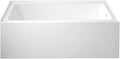60 in. Aqua Eden Oriel Anti-Skid Acrylic Alcove Tub with Right Hand Drain Hole White