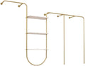 Wall Mounted Clothes Rack With Shelves, Heavy Duty Rods Retail Store Clothing Garment Rack, Storage Clothes Shoe Bag Pipe Shelf, Clothing Store Display Stands Garment Rack ( Size : 250*28*160cm )
