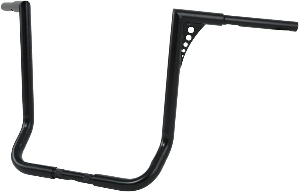 TCT-MOTORPARTS 18' Rise Ape Hangers Bars 1-1/4' Handlebars Fit for Harley Touring Electra Street Glide, Ultra Limited and Tri Glide models, Dressers, Baggers