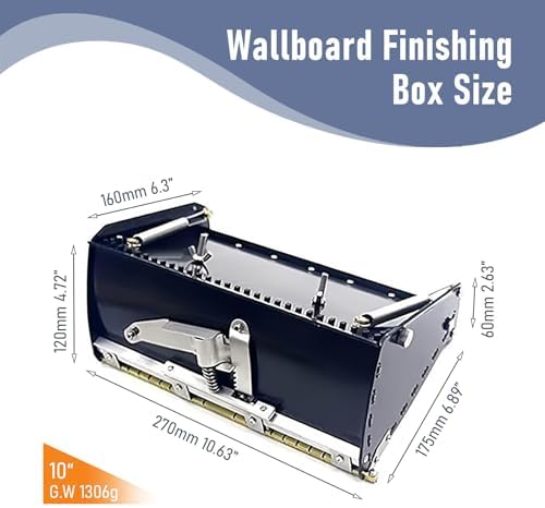 41''-65'' Adjustable Drywall Flat Box Handle, 8''/10''/12'' Mud Mixer & 120° Putty Knife Tool for Efficient Drywall Finishing