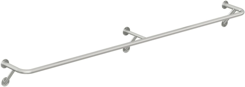 Clothing Rack Wall Mounted Garment Rack, Heavy Duty Stainless Steel Creative Clothes Rail Hanging Rod, Boutique Clothes Store Display Shelf, 8 Size,150cm