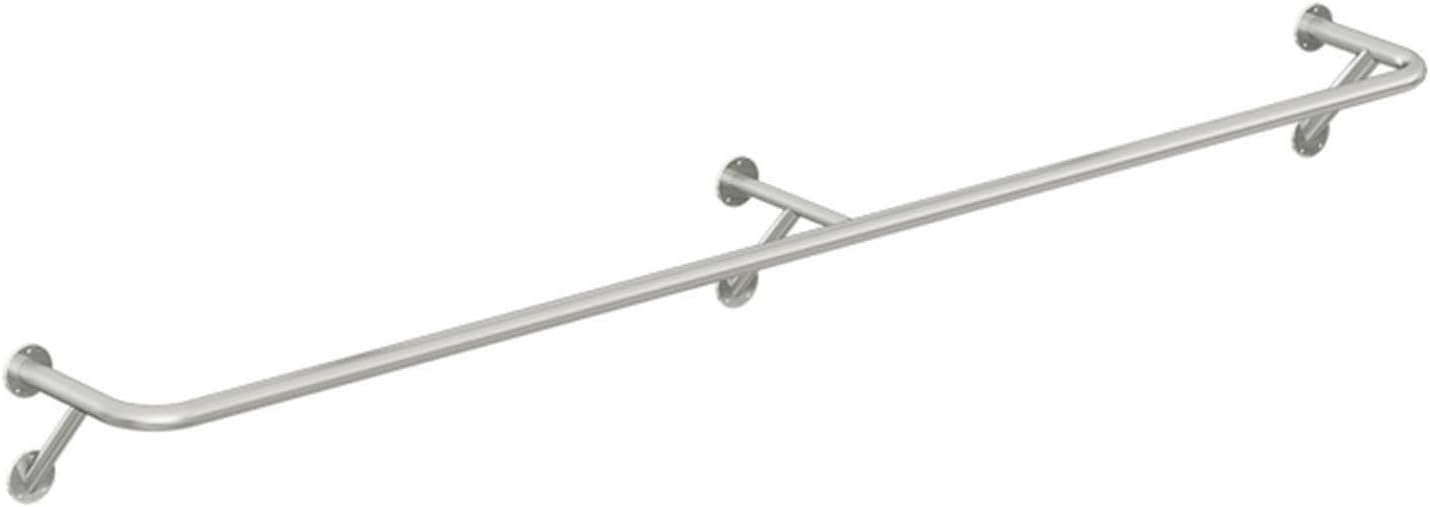 Clothing Rack Wall Mounted Garment Rack, Heavy Duty Stainless Steel Creative Clothes Rail Hanging Rod, Boutique Clothes Store Display Shelf, 8 Size,150cm
