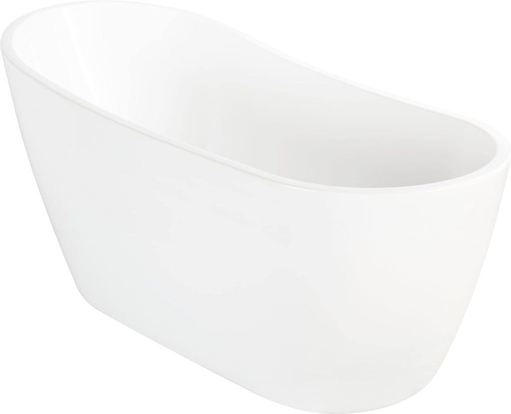 Signature Hardware 483535 Sheba 66' Acrylic Soaking Slipper Freestanding Tub with Integrated Drain and Overflow