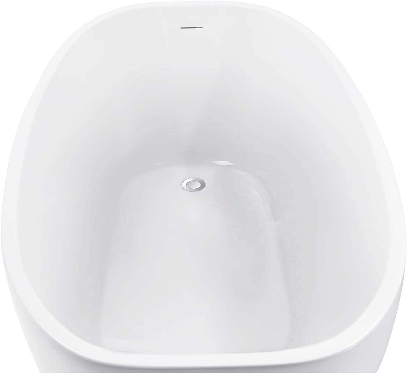 59' 100% Acrylic Freestanding Bathtub??Contemporary Soaking Tub??White Bathtub