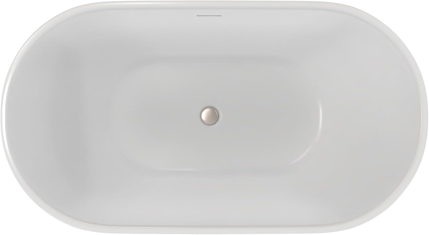 Alliance Pro 67 in. L x 31-1/2 in. W x 23-5/8 in. H Freestanding Acrylic Bathtub, Brushed Nickel Drain