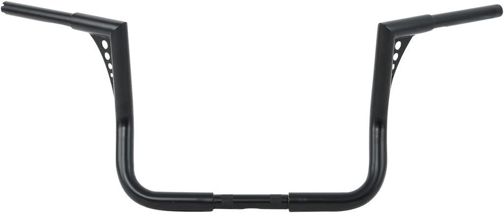 TCT-MOTORPARTS Black 12' Rise Ape Hangers Bars 1-1/4' Handlebars Fit for Harley Touring Electra Street Glide, Ultra Limited and Tri Glide models, Dressers, Baggers