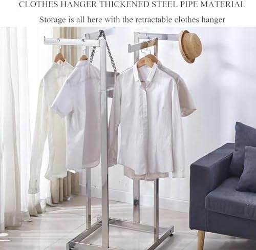 4-Way Garment Rack - Commercial Grade Clothes Display Stand, Heavy-Duty Organizer for Shoes & Bags, Durable Storage Shelves for Clothing & Accessories