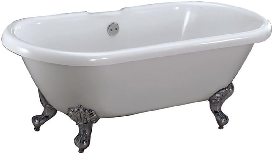 Maykoosh Freestanding Slipper Tub 67' x 29' Cast Iron Bathtub - 59 Gallon Capacity