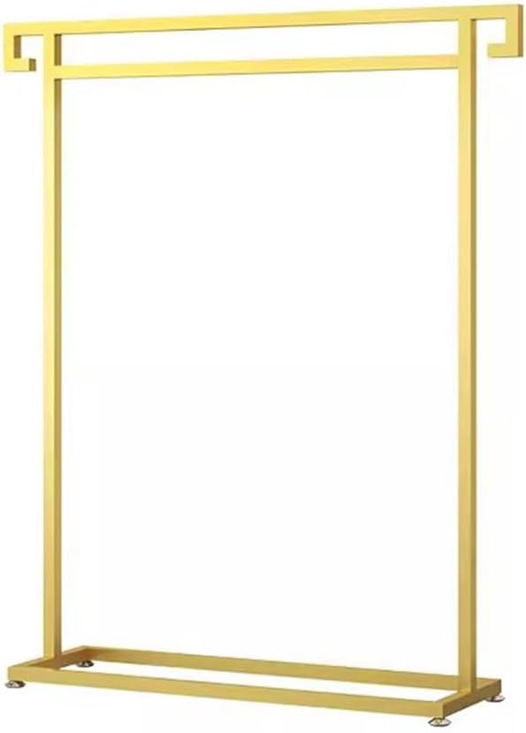 Clothing Display Rack, Floor Standing Garment Rack Heavy Duty Clothes Rack Used for Retail Clothing Stores (Gold 160x40x160cm)
