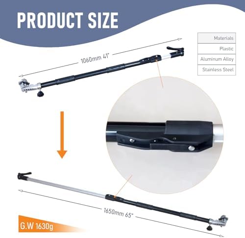 41''-65'' Adjustable Flat Box Handle for Drywall Tools, 8''/10''/12'' Mud Coating Knives, 120° Angle for Easy Application, Professional Drywall Finishing Tool