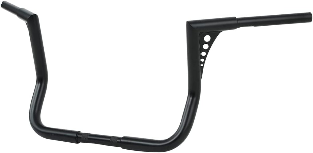 TCT-MOTORPARTS Black 12' Rise Ape Hangers Bars 1-1/4' Handlebars Fit for Harley Touring Electra Street Glide, Ultra Limited and Tri Glide models, Dressers, Baggers