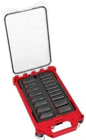 For Milwaukee.d SHOCKWAVE Impact Duty Socket 3/8 Dr 19pc MM PACKOUT Set
