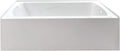 60 in. Aqua Eden Oriel Acrylic Alcove Tub with Right Hand Drain Hole White