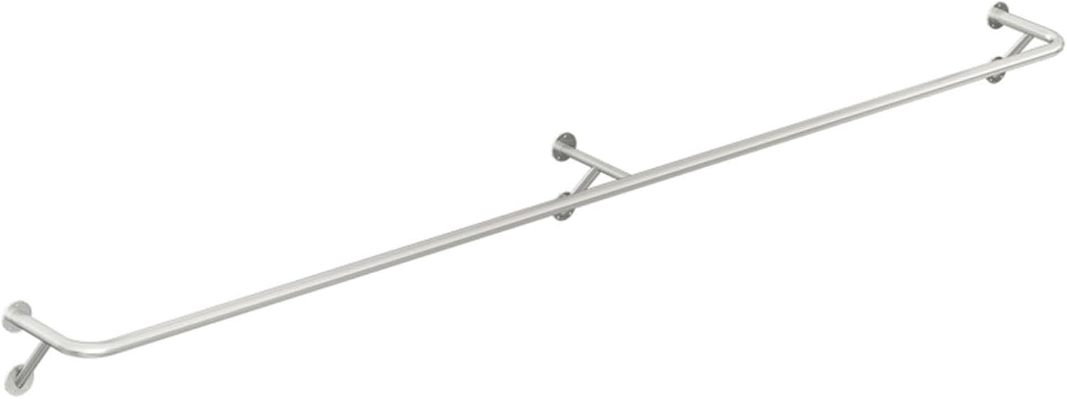 Clothing Rack Wall Mounted Garment Rack, Heavy Duty Stainless Steel Creative Clothes Rail Hanging Rod, Boutique Clothes Store Display Shelf, 8 Size,200cm
