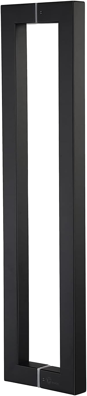 TOGU TG-R3030 Heavy Duty Commercial Grade 1800mm/71 inches Square/Rectangle Shape Solid 1.2mm Thick Stainless Steel 304 Push Pull Door Handle, Matte Black Finish
