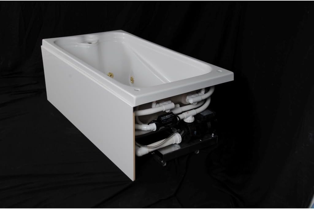 72 in. x 36 in. Elite Series Acrylic Alcove Whirlpool Bathtub With Removable Acrylic Skirt (Left or Right Hand Drain) in White