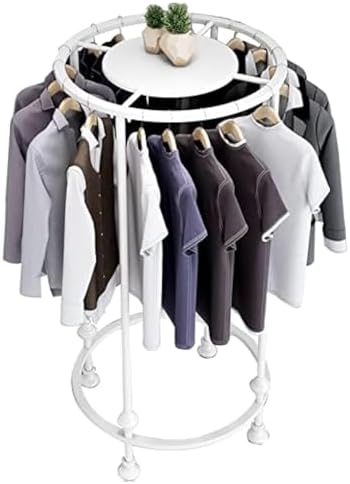 Freestanding Round Garment Rack - Heavy Duty Clothing Organizer for Retail Displays & Home Storage - Stylish Black Clothes Rack for Boutiques & Bedrooms (39')