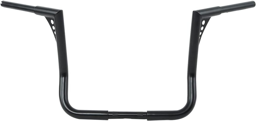 TCT-MOTORPARTS Black 14' Rise Ape Hangers Bars 1-1/4' Handlebars Fit for Harley Touring Electra Street Glide, Ultra Limited and Tri Glide models, Dressers, Baggers