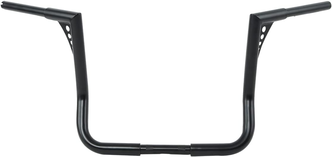 TCT-MOTORPARTS Black 14' Rise Ape Hangers Bars 1-1/4' Handlebars Fit for Harley Touring Electra Street Glide, Ultra Limited and Tri Glide models, Dressers, Baggers